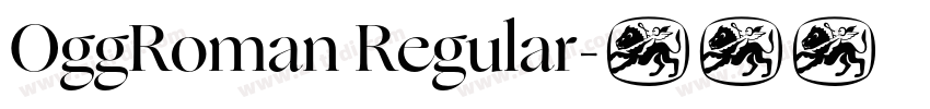 OggRoman Regular字体转换